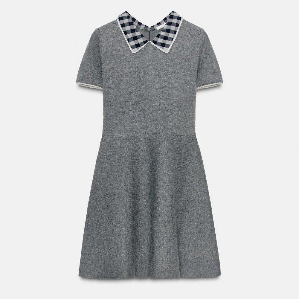 Contrast Collar Dress
